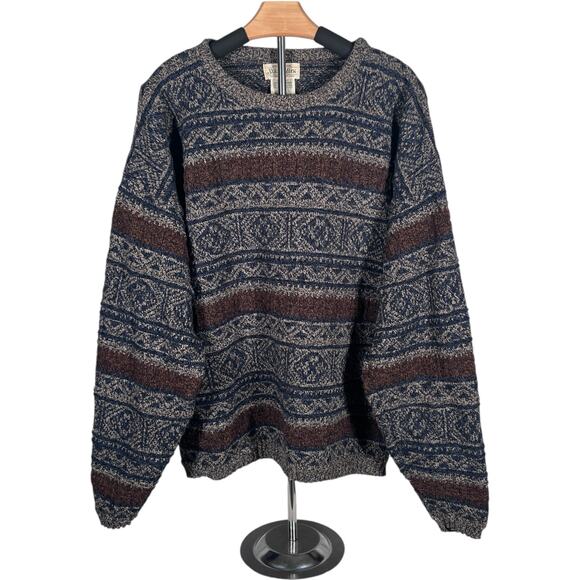 St. John’s Bay Vintage Sweater Mens XL Granpda Goblincore Chunky Knit 90s - Picture 2 of 6